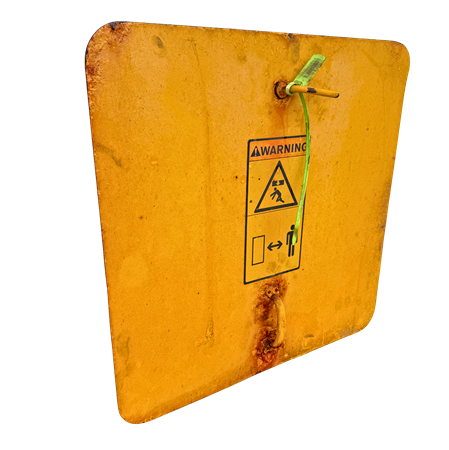 Främre lucka vid frontlastare